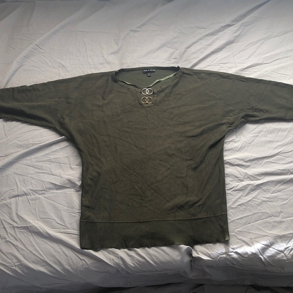 Cable & Gauge Tops - Cable & Gauge Olive Green Knit Top with Logo Tag Size XL